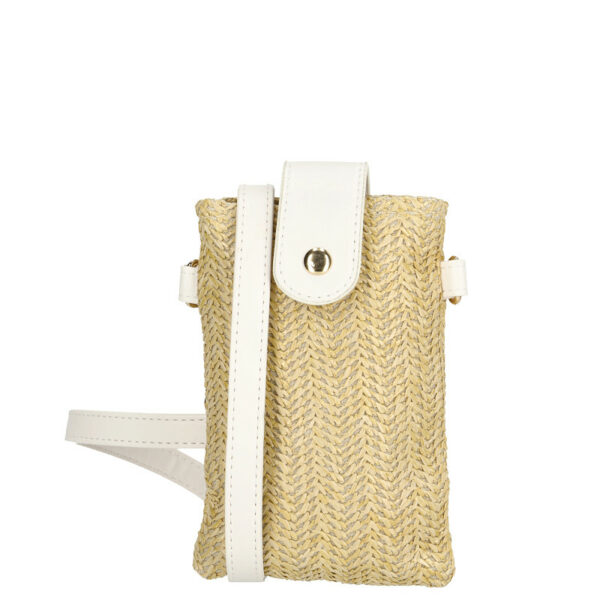 Marbella telefoontasje raffia wit