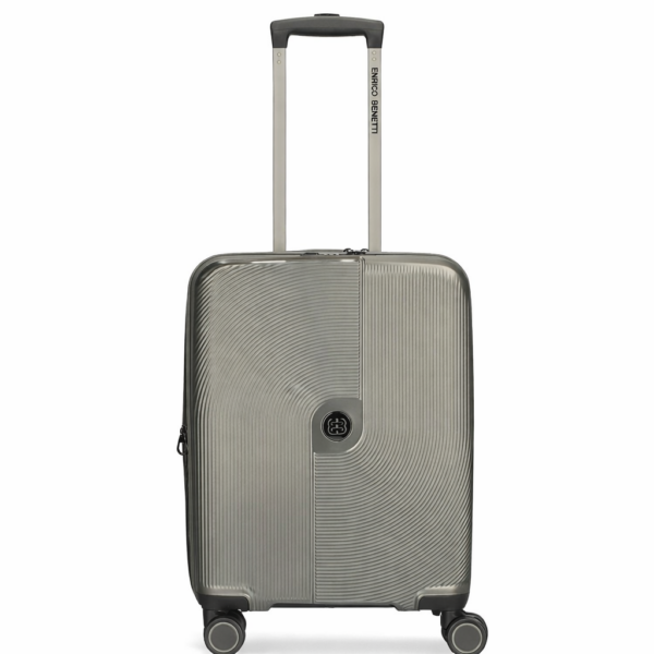 Enrico Benetti Richmond koffer maat M in zilver met 360° wielen en uitschuifbare handgreep.