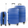 Grote koffer blauw Line 105 liter met 4 zwenkwielen en hardcase