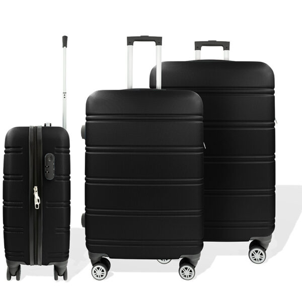 middelgrote koffer zwart Line 68 liter hardcase met wielen