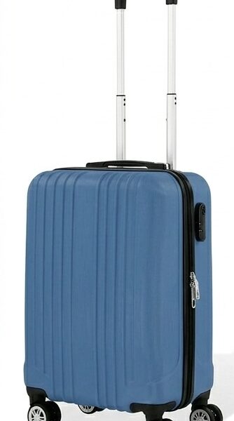 Blauwe handbagage koffer Travelline S met 4 wielen en telescoopstang