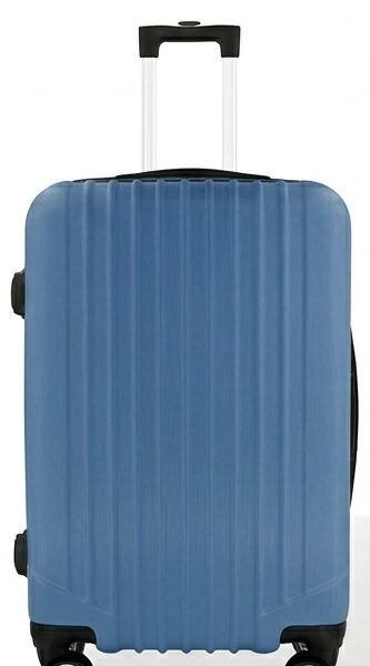 Blauwe middelgrote hardshell koffer maat M met zwenkwielen