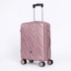 Butterfly handbagage roze paarse hardcase koffer met 360 graden wielen en geometrisch vlinderpatroon