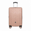 Butterfly middelgrote koffer roségoud maat M hardcase trolley met geometrisch patroon en 360 graden wielen.
