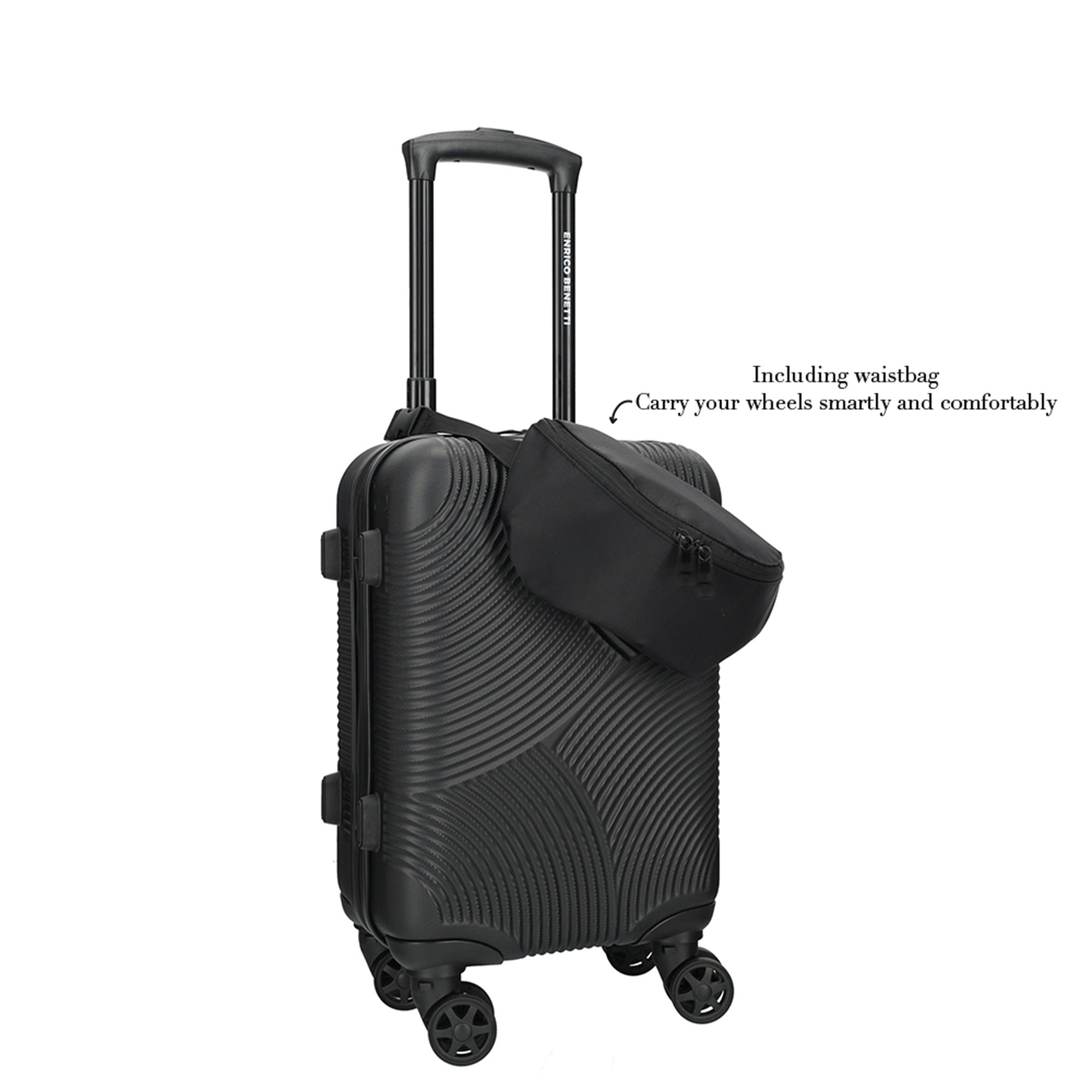 Enrico Benetti – Louisville Underseater – Zwart – 40 cm – Afneembare Wielen – XS Handbagage - Afbeelding 4