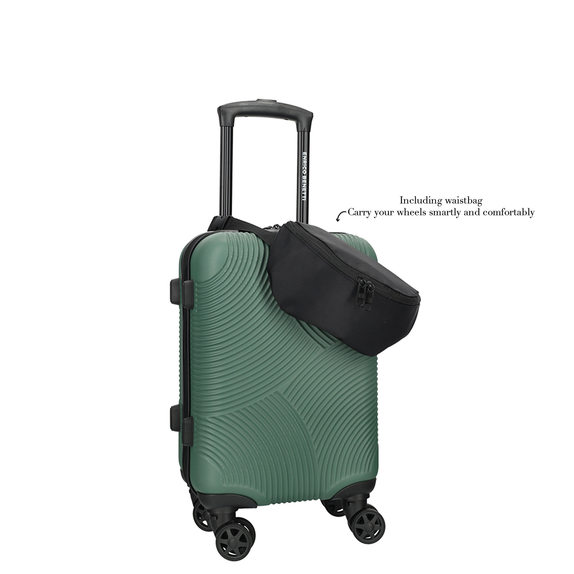 Enrico Benetti – Louisville Underseater – Olijf groen – 40 cm – Afneembare Wielen – XS Handbagage - Afbeelding 2